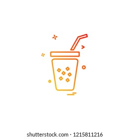 Glass icon design vector