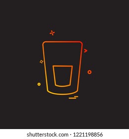 Glass icon design vector