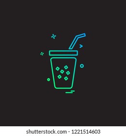 Glass icon design vector