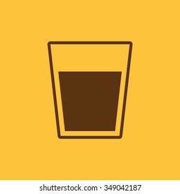 The glass icon. Drink and water symbol. Flat Vector illustration