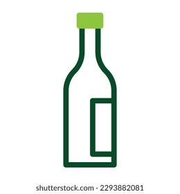 glass icon duotone green colour easter illustration vector element and symbol perfect. Icon sign from modern collection for web.