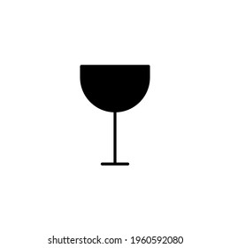 Glass icon. Editable stroke. Design template vector