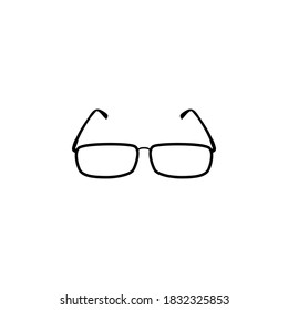 Glassymbol. Flachgrafik, Vektorgrafik stylisch, mit weißem Hintergrund.