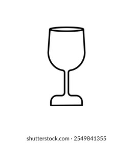 Glass icon flat style isolated. Vector