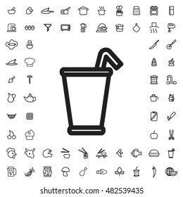 Glass icon illustration isolated vector sign symbol