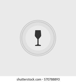 Glass icon illustration isolated vector sign symbol
