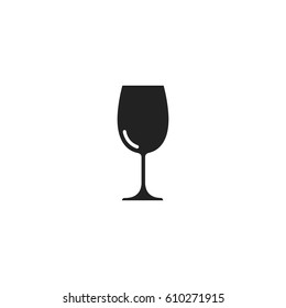 Glass icon illustration on white background.