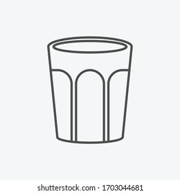 Glass icon isolated on background. Cup symbol modern, simple, vector, icon for website design, mobile app, ui. Vector Illustration
