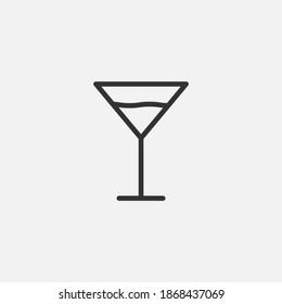 Icono de vidrio aislado en el fondo. Símbolo de bebida moderno, simple, vector, icono para el diseño de sitios web, aplicación móvil, ui. Ilustración vectorial