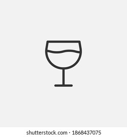 Glass icon isolated on background. Drink symbol modern, simple, vector, icon for website design, mobile app, ui. Vector Illustration