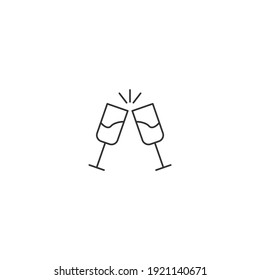glass icon, isolated glass sign icon, vector illustration