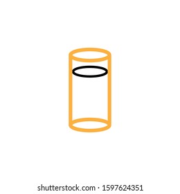 Glass icon. Line and two colour design template