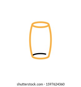 Glass icon. Line and two colour design template