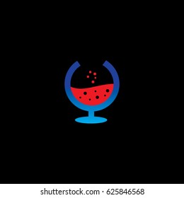 glass icon to logo drink