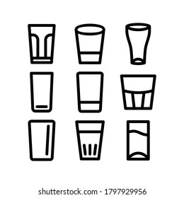 glass icon or logo isolated sign symbol vector illustration - Collection of high quality black style vector icons
