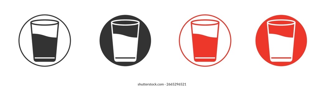 Glass icon for logo, vector sign symbol for design