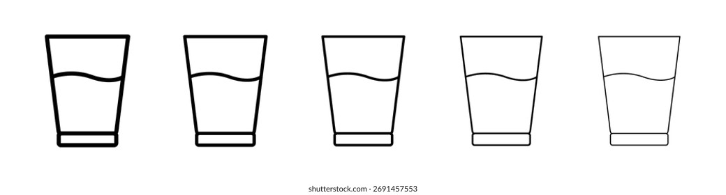 Glass icon for mobile concept and web design.