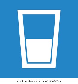 Glass icon on blue background