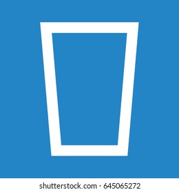 Glass icon on blue background