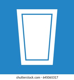 Glass icon on blue background