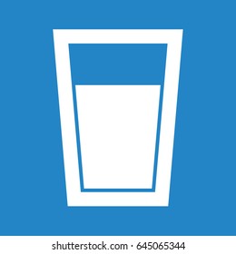 Glass icon on blue background