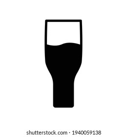 Glass icon on white background. Editable stroke. Design template vector