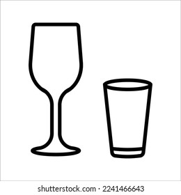 icono de vidrio sobre fondo blanco