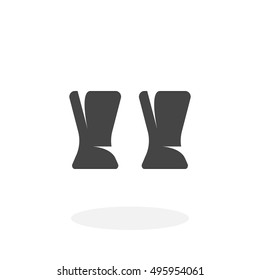 Glass icon on white background. Glass vector logo - stock vector
