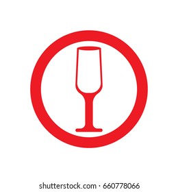 glass icon on the white background
