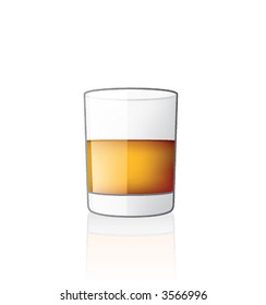 Glass Icon Set 60w01. Full Scotch / Whiskey Glasses.