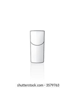 Glass Icon Set 60y03. Empty Vodka Shoot Glasses.