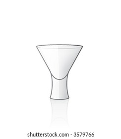 Glass Icon Set 60y03. Empty Vodka Shoot Glasses.