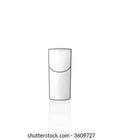 Glass Icon Set 61a02. Empty Vodka Shoot Glasses.