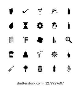glass icon set about stained glass window, settings, building and steering wheel vector set