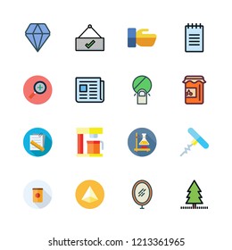 glass icon set. vector set about notes, corkscrew, yard and diamond icons set.