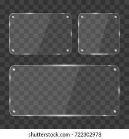 Glass icon set . Vector illustration.