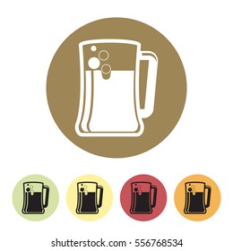 Glass icon set.Vector illustration
