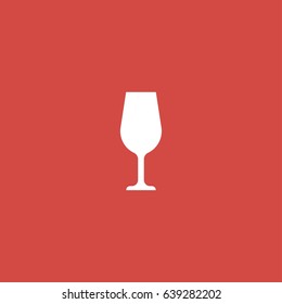 glass icon. sign design. red background