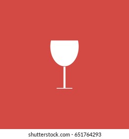 glass icon. sign design. red background