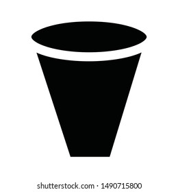 glass icon is a simple icon, like glass with simple black color, suitable for various needs of your company or business icon,