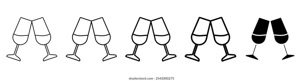 glass icon Simple outline illustration