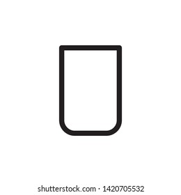 glass icon. Simple thin line, outline vector of Glass drink icons for UI and UX, website or mobile application