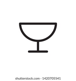 glass icon. Simple thin line, outline vector of Glass drink icons for UI and UX, website or mobile application