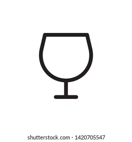 glass icon. Simple thin line, outline vector of Glass drink icons for UI and UX, website or mobile application