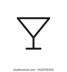 glass icon. Simple thin line, outline vector of Glass drink icons for UI and UX, website or mobile application