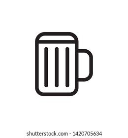 glass icon. Simple thin line, outline vector of Glass drink icons for UI and UX, website or mobile application