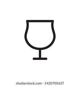 glass icon. Simple thin line, outline vector of Glass drink icons for UI and UX, website or mobile application