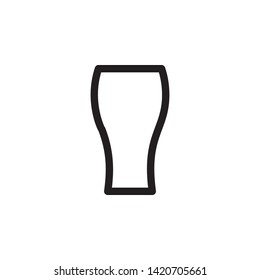 glass icon. Simple thin line, outline vector of Glass drink icons for UI and UX, website or mobile application