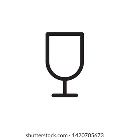 glass icon. Simple thin line, outline vector of Glass drink icons for UI and UX, website or mobile application