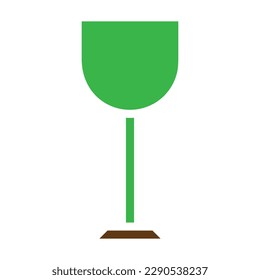 glass icon solid green brown colour easter illustration vector element and symbol perfect. Icon sign from modern collection for web.